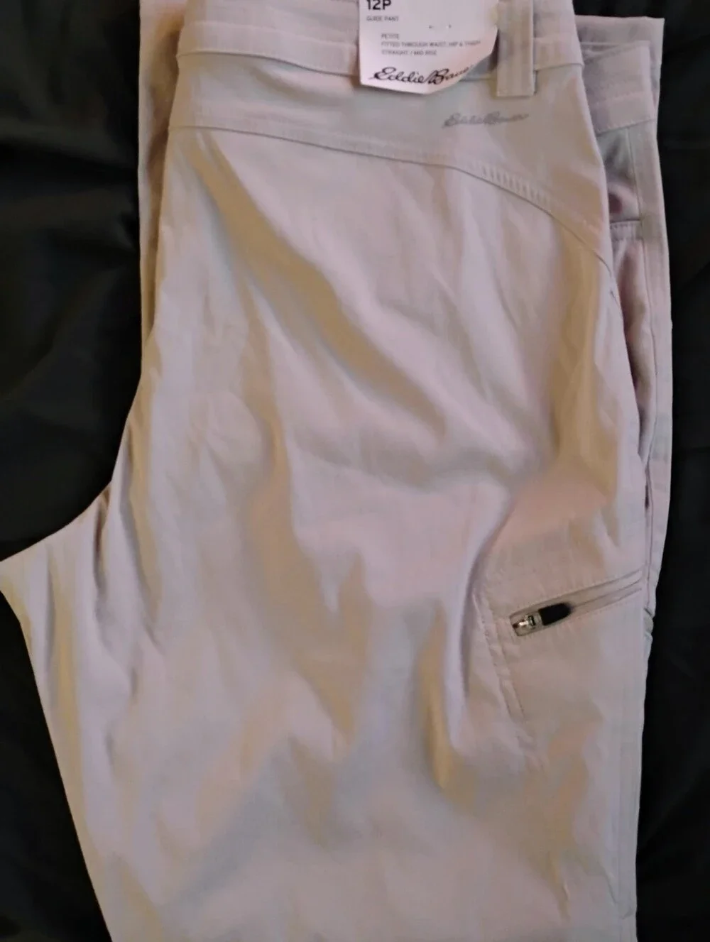 Eddie Bauer NWT Light Beige Casual Pants Petite Straight Mid Rise Sz 12p - Picture 4 of 7